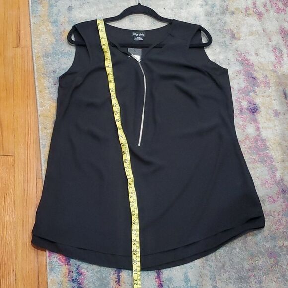 City Chic Top Sweet Zip in Black Size 14 or City Chic XS - Picture 7 of 11